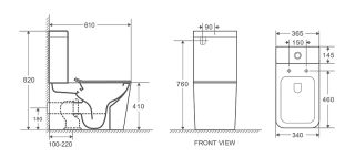 Унитаз компакт WeltWasser Gelbach 001 ST GL-WT